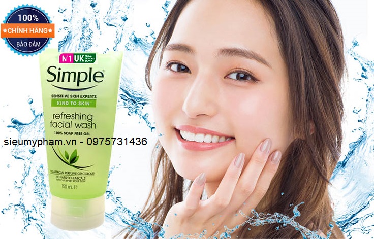 Sữa rửa mặt Simple Kind to Skin Refreshing Facial Wash \tại Hải Phòng