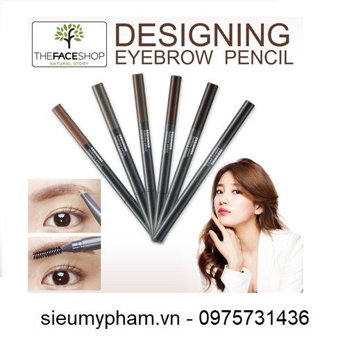 Chì kẻ mày 2 đầu The Face Shop Designing Eyebrow Pencil